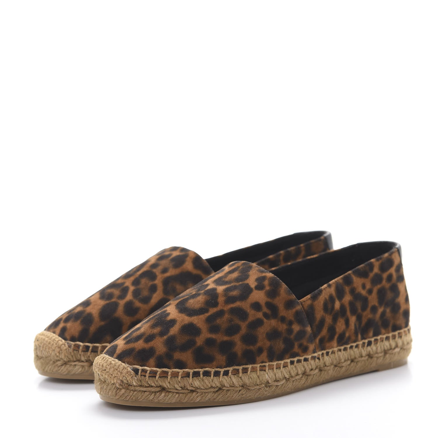 Saint Laurent Suede Leopard Print Espadrilles 35.5 3 of 9