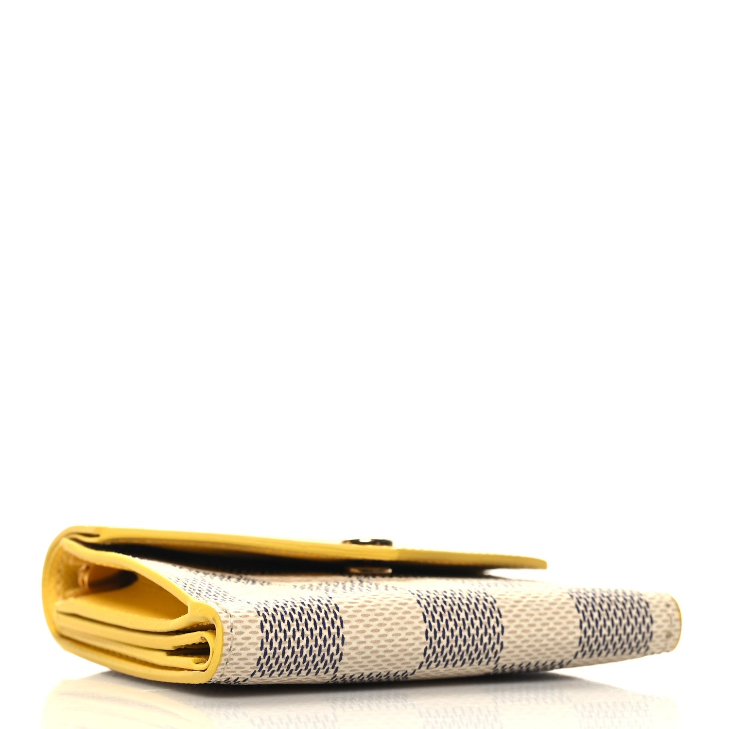 Louis Vuitton Damier Azur Zoe Wallet Jaune Pale 4 of 9