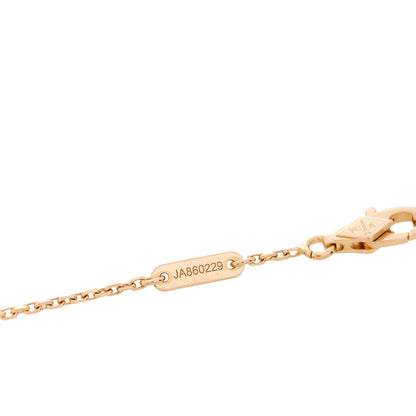 Van Cleef & Arpels 18K Rose Gold Carnelian Sweet Alhambra Heart Bracelet 3 of 4