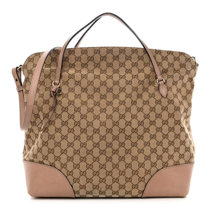 Gucci Monogram Large Bree Foldover Tote Beige Soft Pink 1 of 14