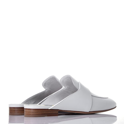 Hermes Supple Calfskin Catena Mules 37.5 White 4 of 9