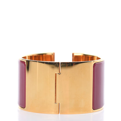 Hermes Enamel Extra Wide Clic Clac H Bracelet GM Bourgogne 3 of 5