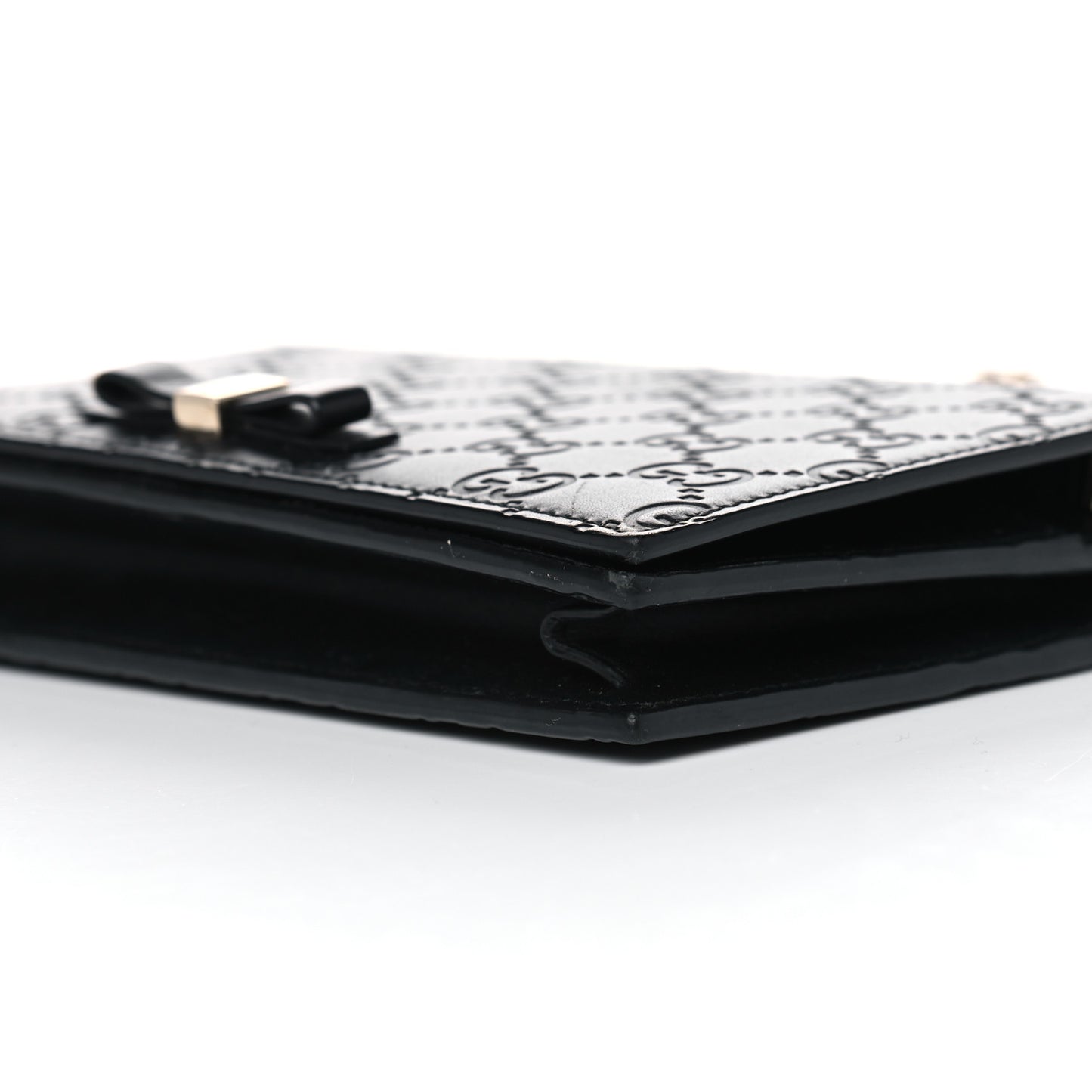 Guccissima Signature Bowy Chain Wallet Black
