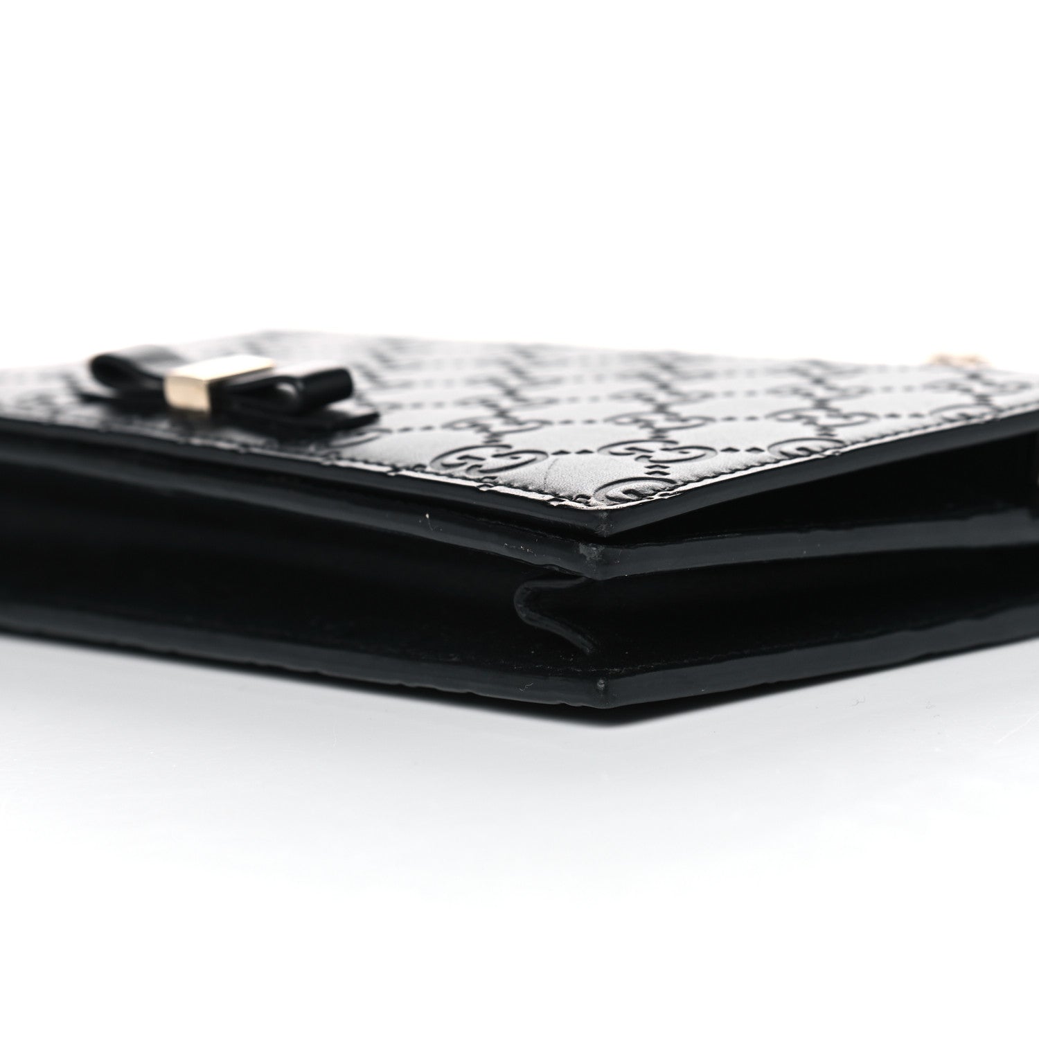 Gucci Guccissima Signature Bowy Chain Wallet Black 7 of 7