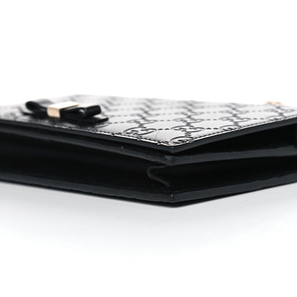 Gucci Guccissima Signature Bowy Chain Wallet Black 7 of 7