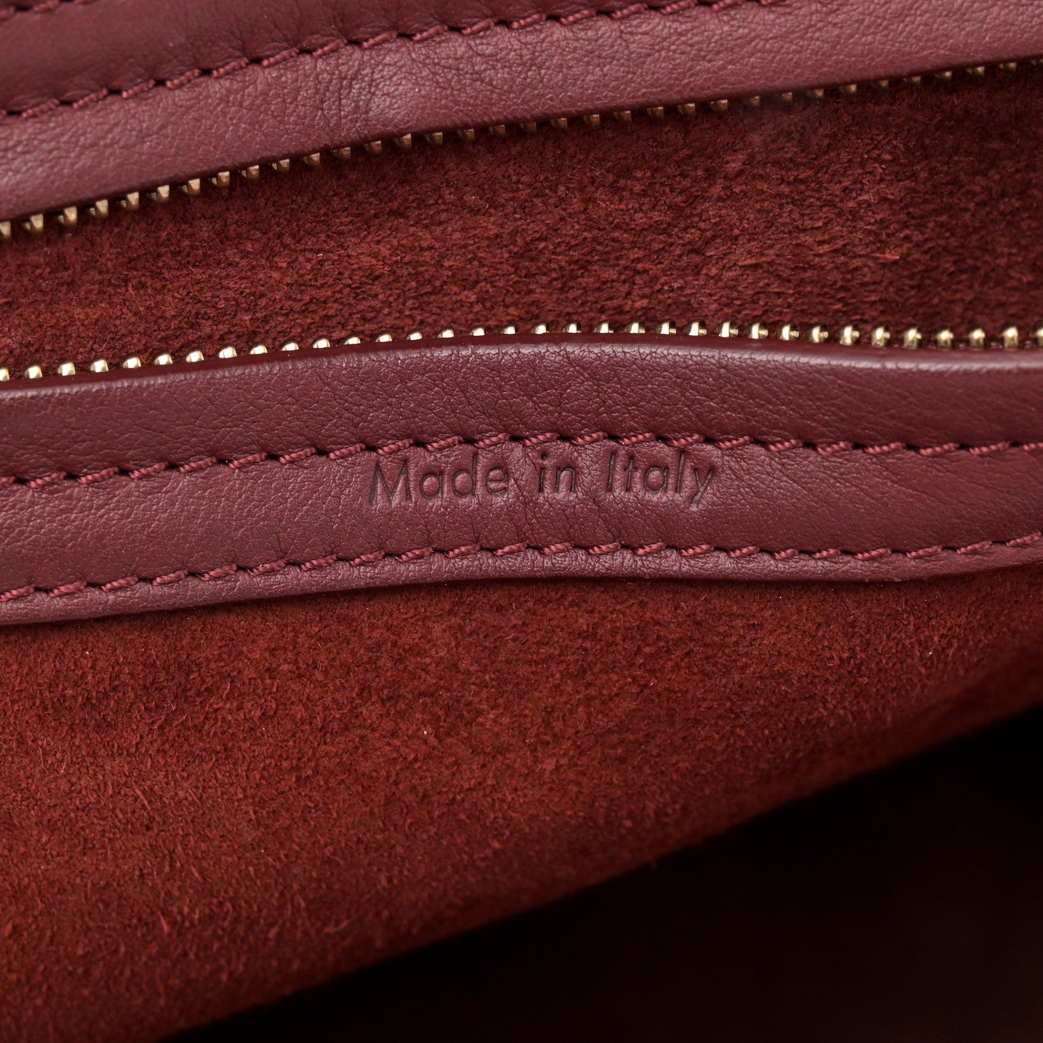 Celine Supple Calfskin Medium Phantom Luggage Burgundy 7 of 19