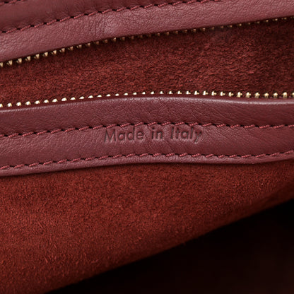 Celine Supple Calfskin Medium Phantom Luggage Burgundy 7 of 19