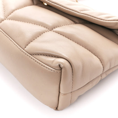 Saint Laurent Lambskin Quilted Toy Loulou Puffer Monogram Chain Satchel Dark Beige 11 of 13