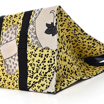 Hermes Cotton Canvas Leopard Beach Bag 10 of 11