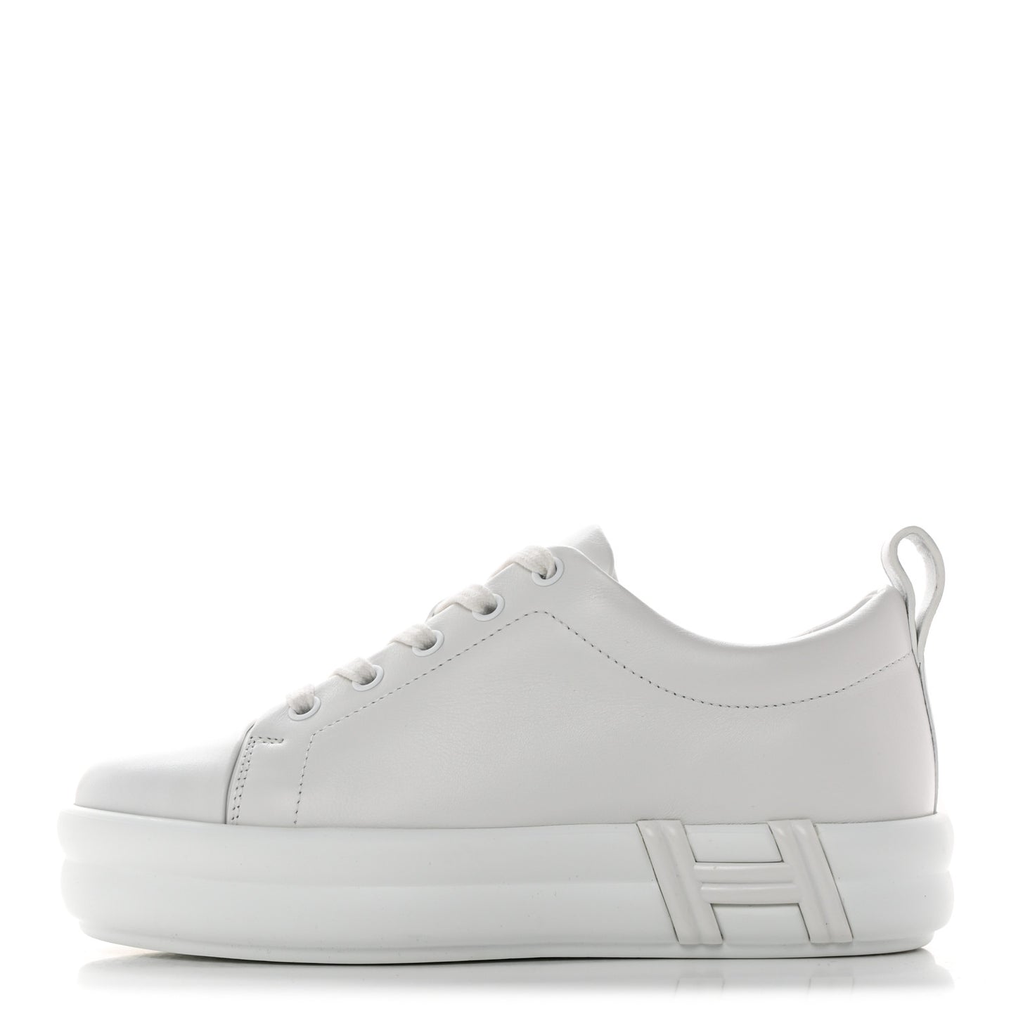 Calfskin Womens Happy Sneakers 35 White