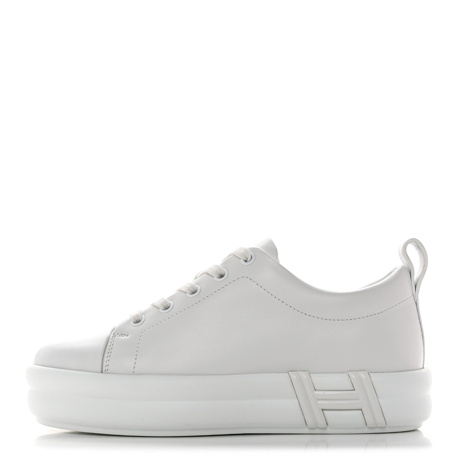 Hermes Calfskin Womens Happy Sneakers 35 White 1 of 9