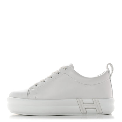 Hermes Calfskin Womens Happy Sneakers 35 White 1 of 9