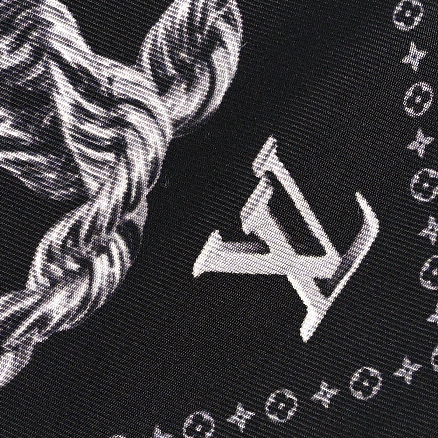 Louis Vuitton Silk LV Dynasty Brooch Square Scarf Black 1870010