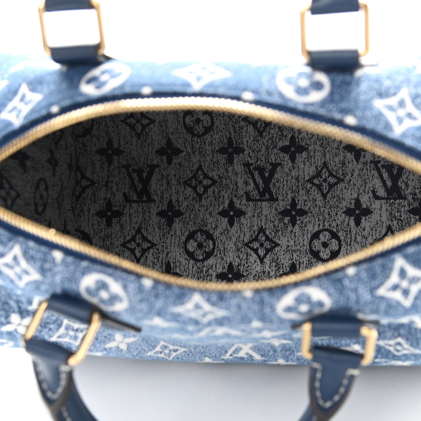 Monogram Jacquard Denim Speedy Bandouliere 25 Bleu