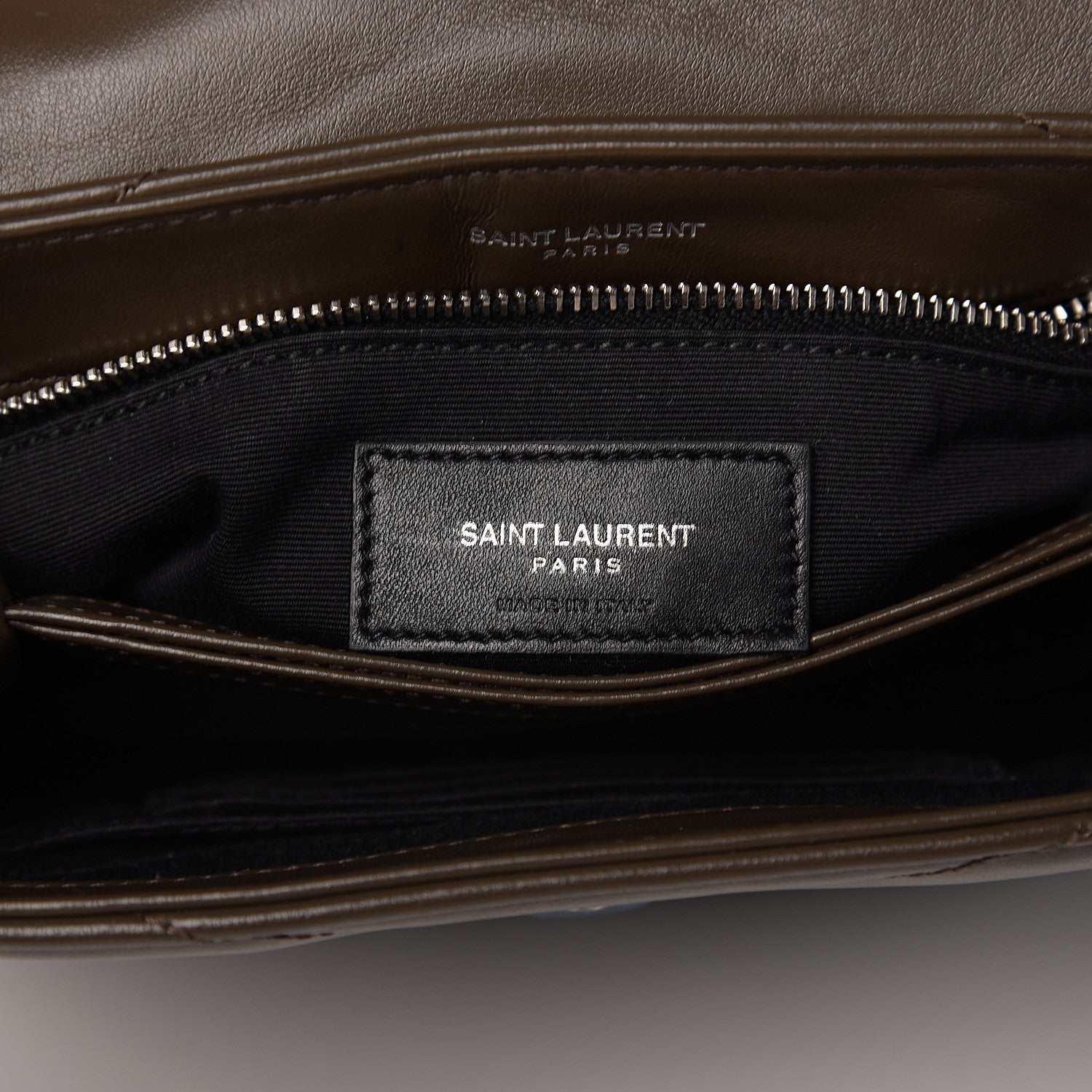 Saint Laurent Calfskin Y Quilted Monogram Toy Loulou Crossbody Bag Faggio 6 of 9