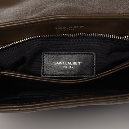 Saint Laurent Calfskin Y Quilted Monogram Toy Loulou Crossbody Bag Faggio 6 of 9