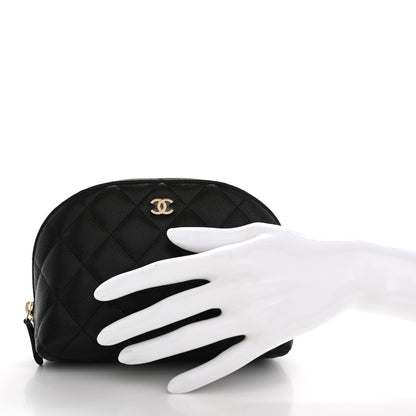 Chanel Caviar Quilted Small Cosmetic Case Black 2 of 7