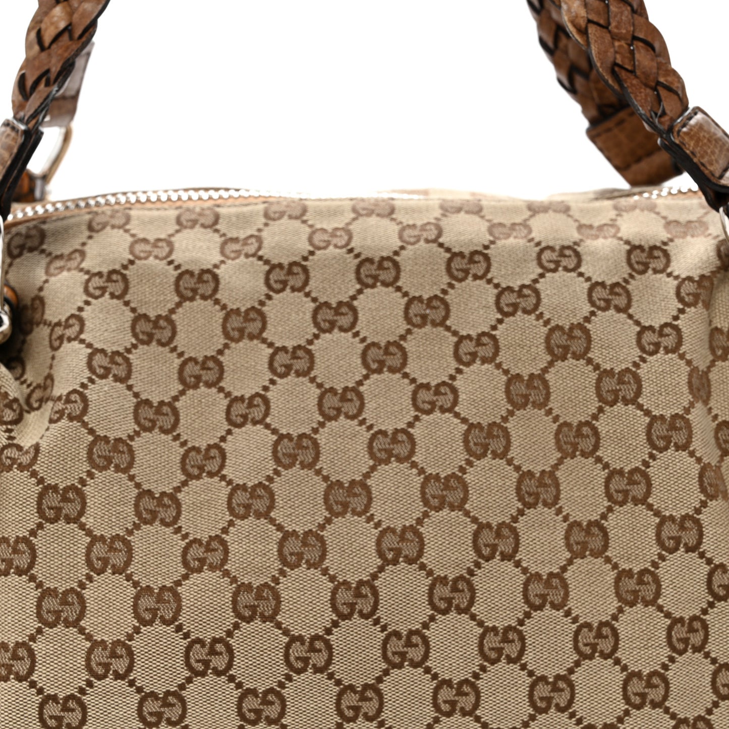 Monogram Bamboo Bar Medium Tote Brown