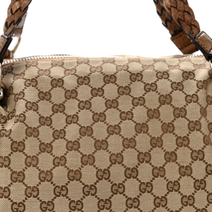 Gucci Monogram Bamboo Bar Medium Tote Brown 7 of 10