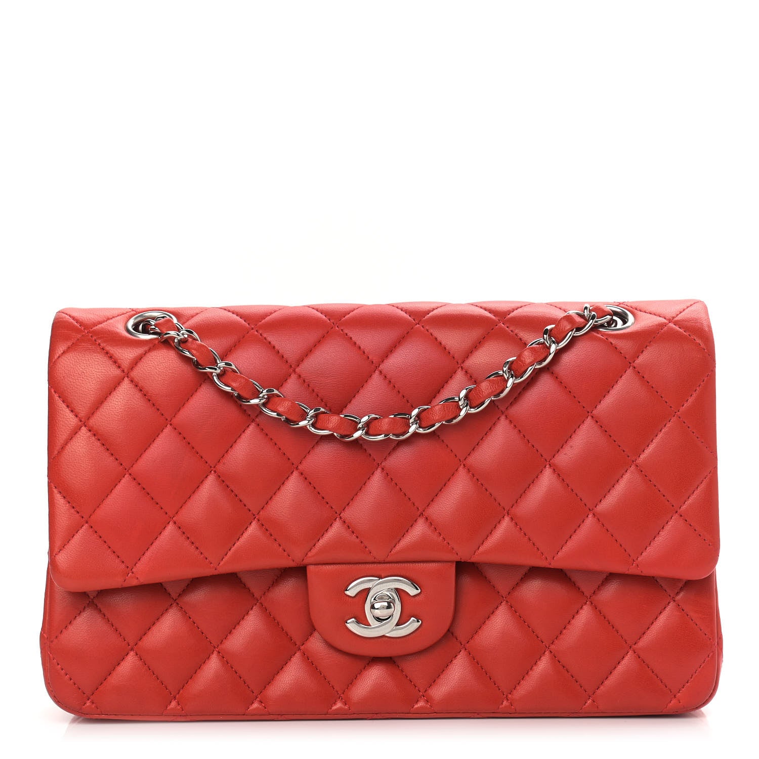 Chanel Lambskin Quilted Medium Double Flap Red 1 of 11