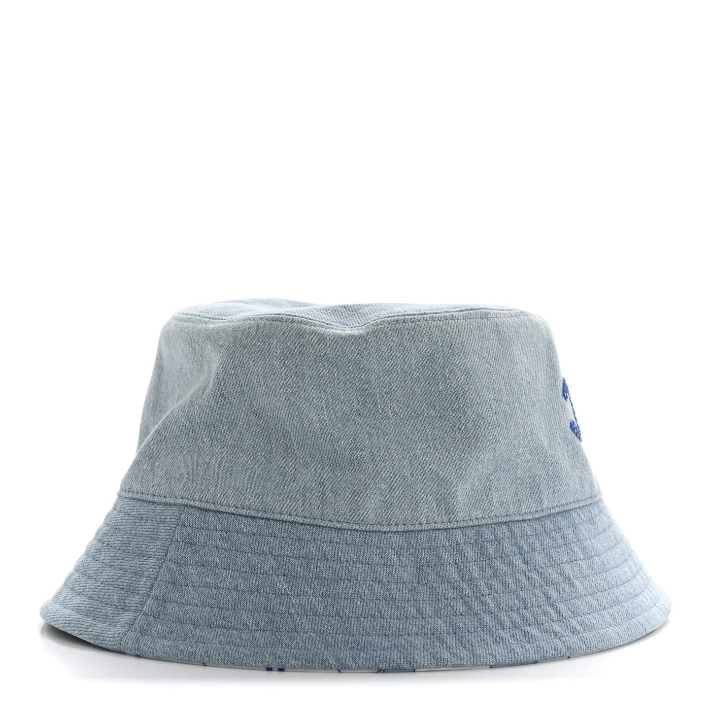 Denim Sequin Reversible Bucket Hat Blue