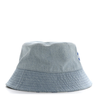 Chanel Denim Sequin Reversible Bucket Hat Blue 5 of 9