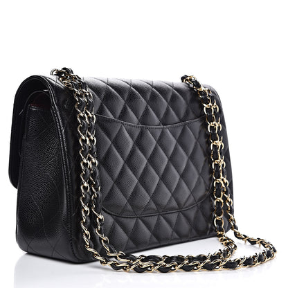 Chanel Caviar Quilted Jumbo Double Flap Black 3 of 11