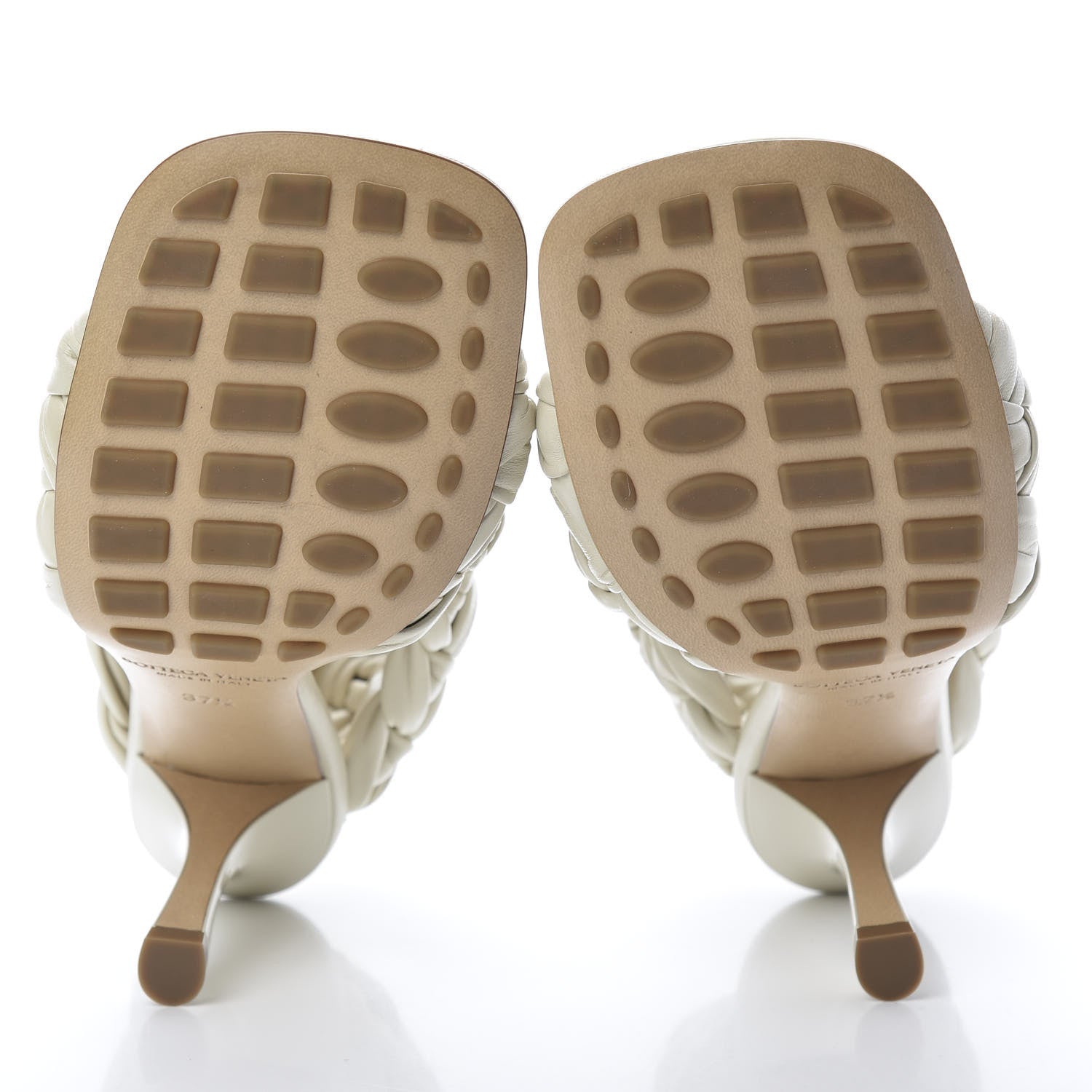 Bottega Veneta Shiny Nappa Intrecciato The Board Sandals 37.5 Wax 5 of 9