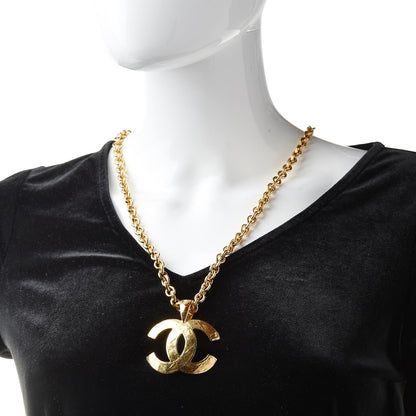 Chanel Quilted CC Long Chain Necklace Gold 2 of 5