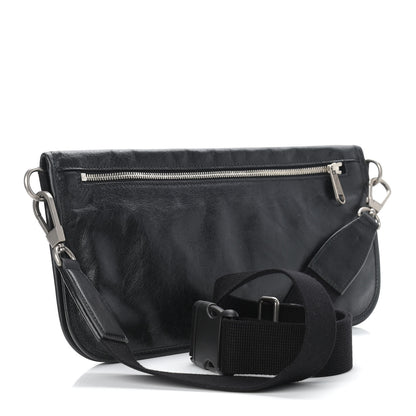Gucci Fluffy Calfskin Morpheus Messenger Bag Black 2 of 10