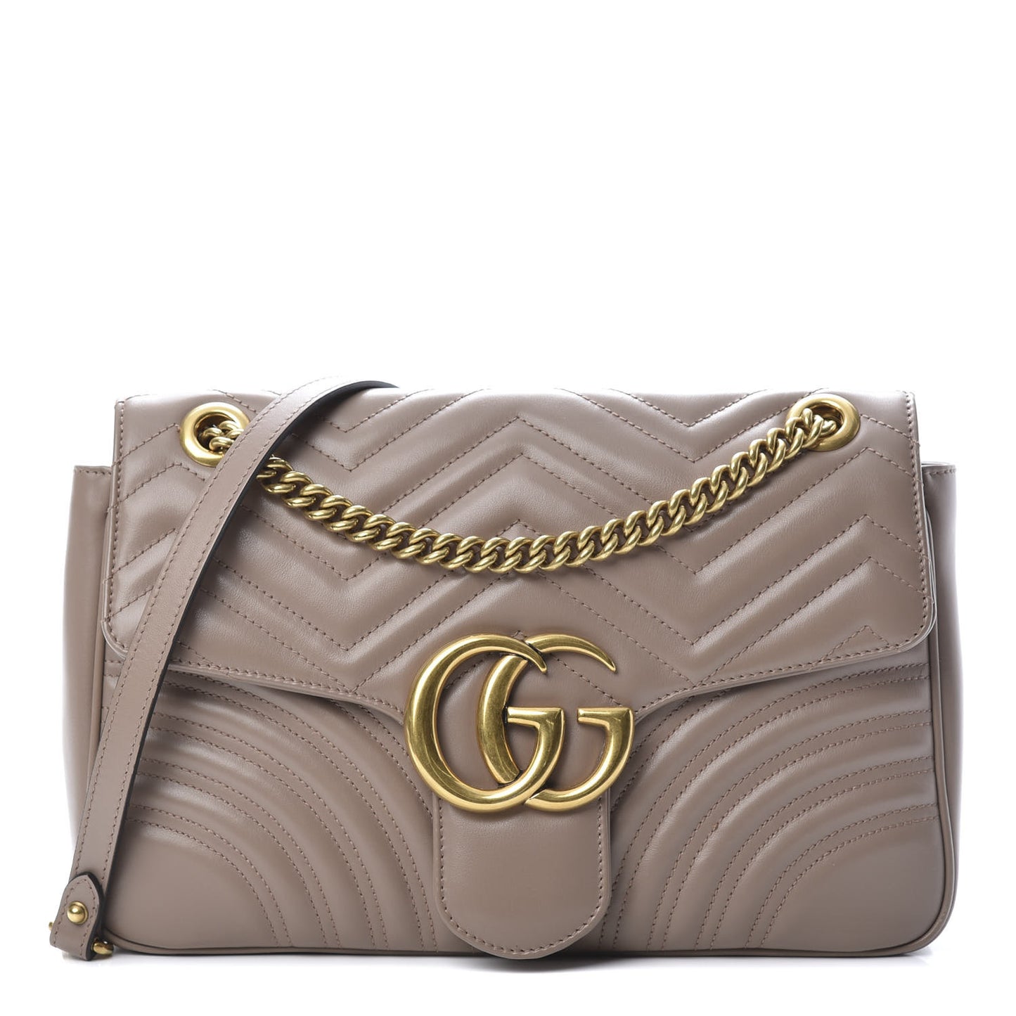 Calfskin Matelasse Medium GG Marmont Shoulder Bag Porcelain Rose