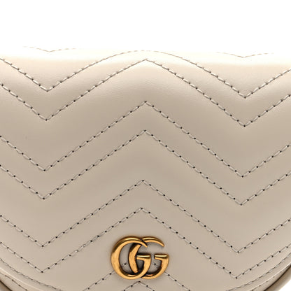 Gucci Calfskin Matelasse Mini GG Marmont Chain Belt Bag Mystic White 8 of 10
