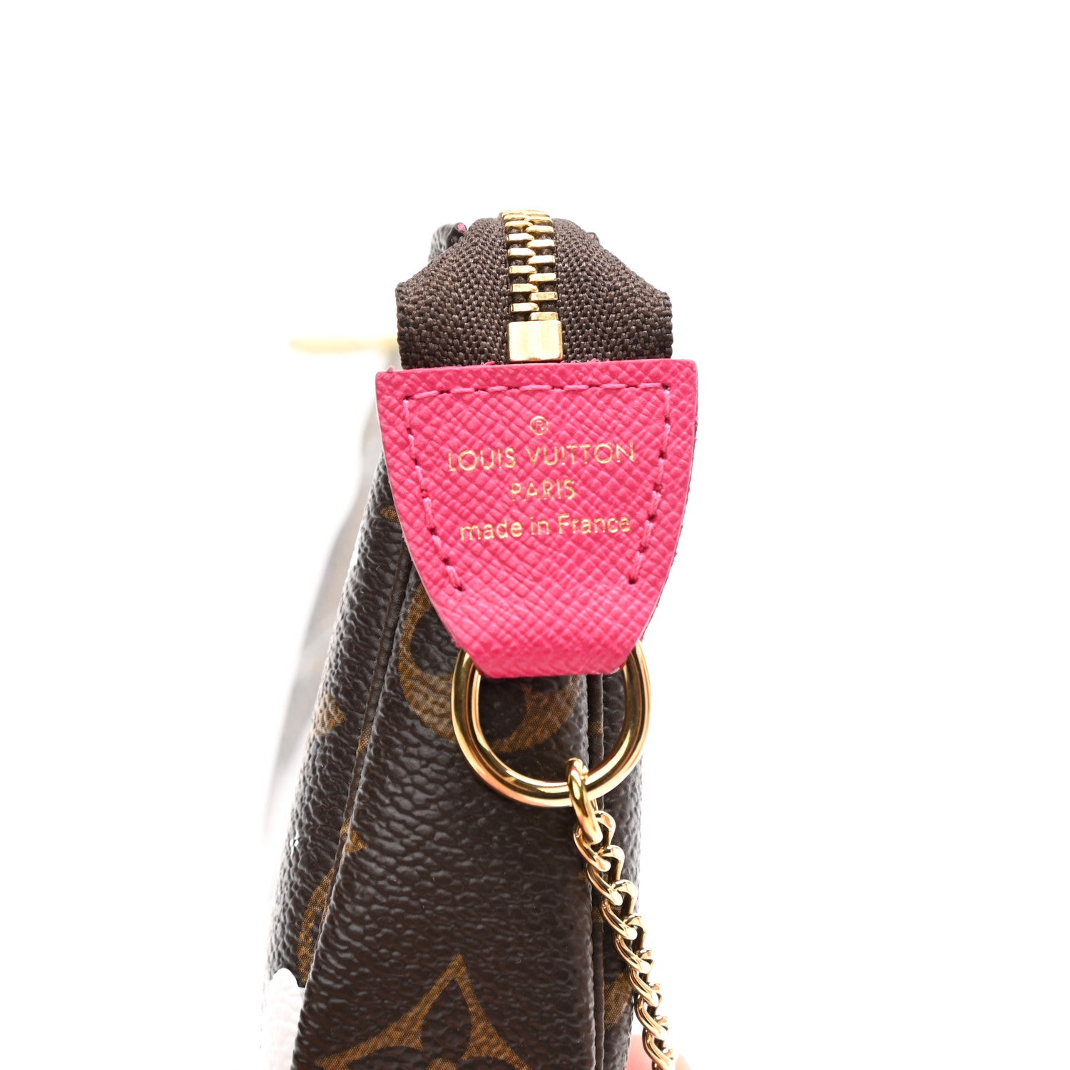 Louis Vuitton Monogram 2019 Christmas Animation Mini Courchevel Pochette Accessories Fuchsia 6 of 8