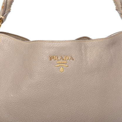 Prada Vitello Daino Hobo Argilla 10 of 17