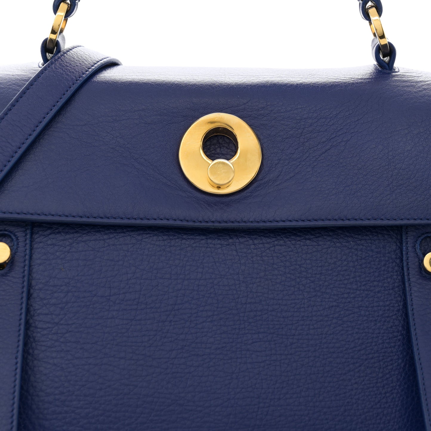 Calfskin Canvas Medium Muse Two Blue