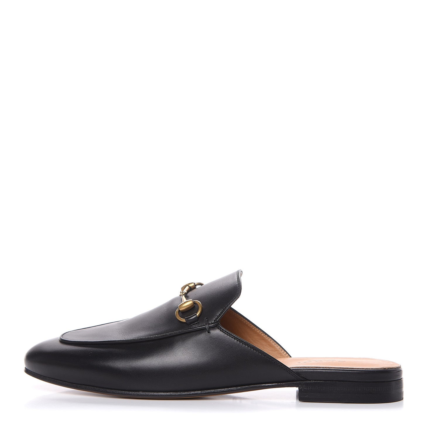 Calfskin Womens Princetown Slippers 38.5 Black