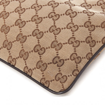 Gucci Monogram Web Small Flat Messenger Bag Brown 4 of 8