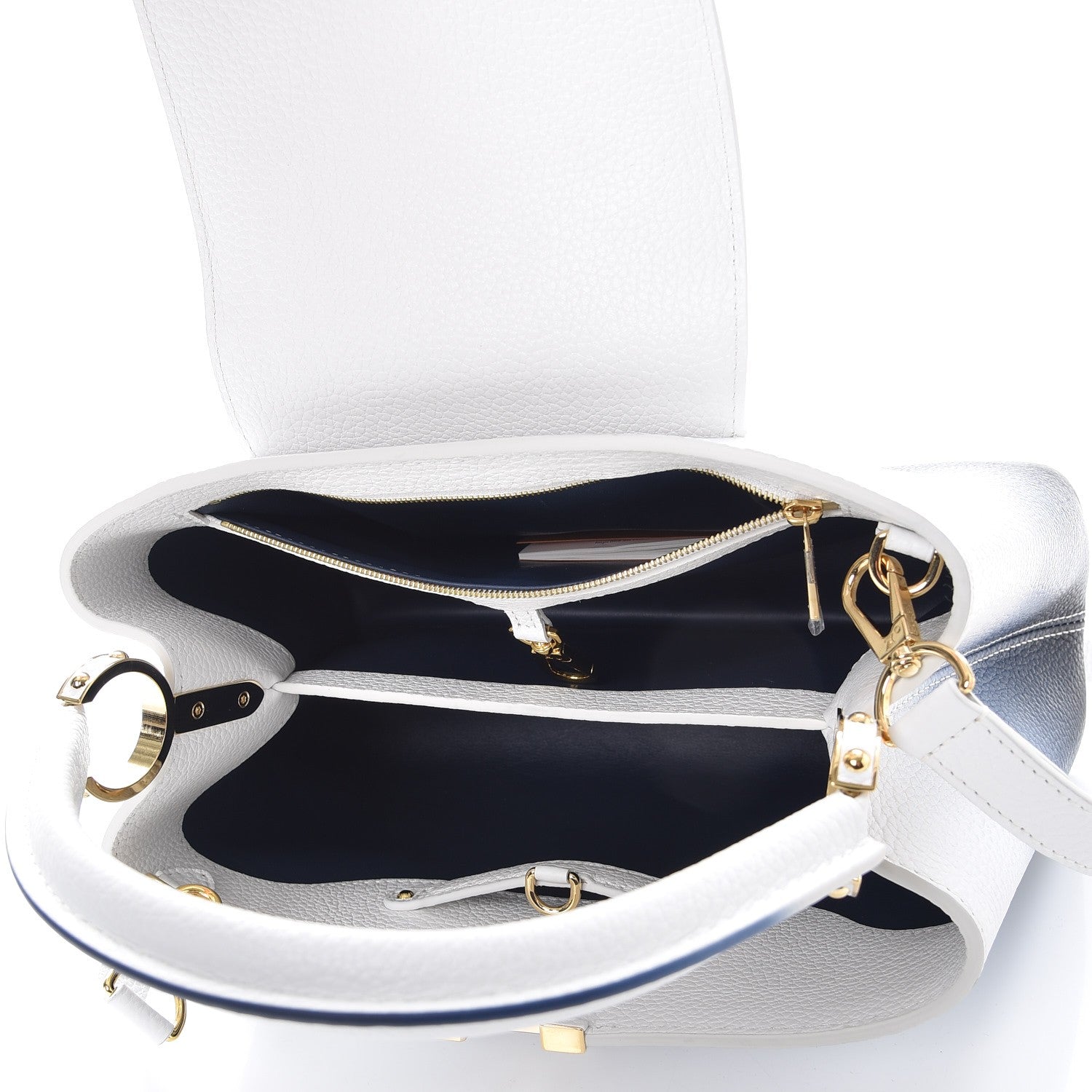 Louis Vuitton Taurillon Capucines PM Blue Marine 5 of 8