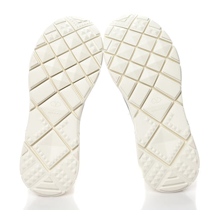 Valentino Garavani Mix Media Crystal Womens High Top Chunky Sneakers 41 White 5 of 10