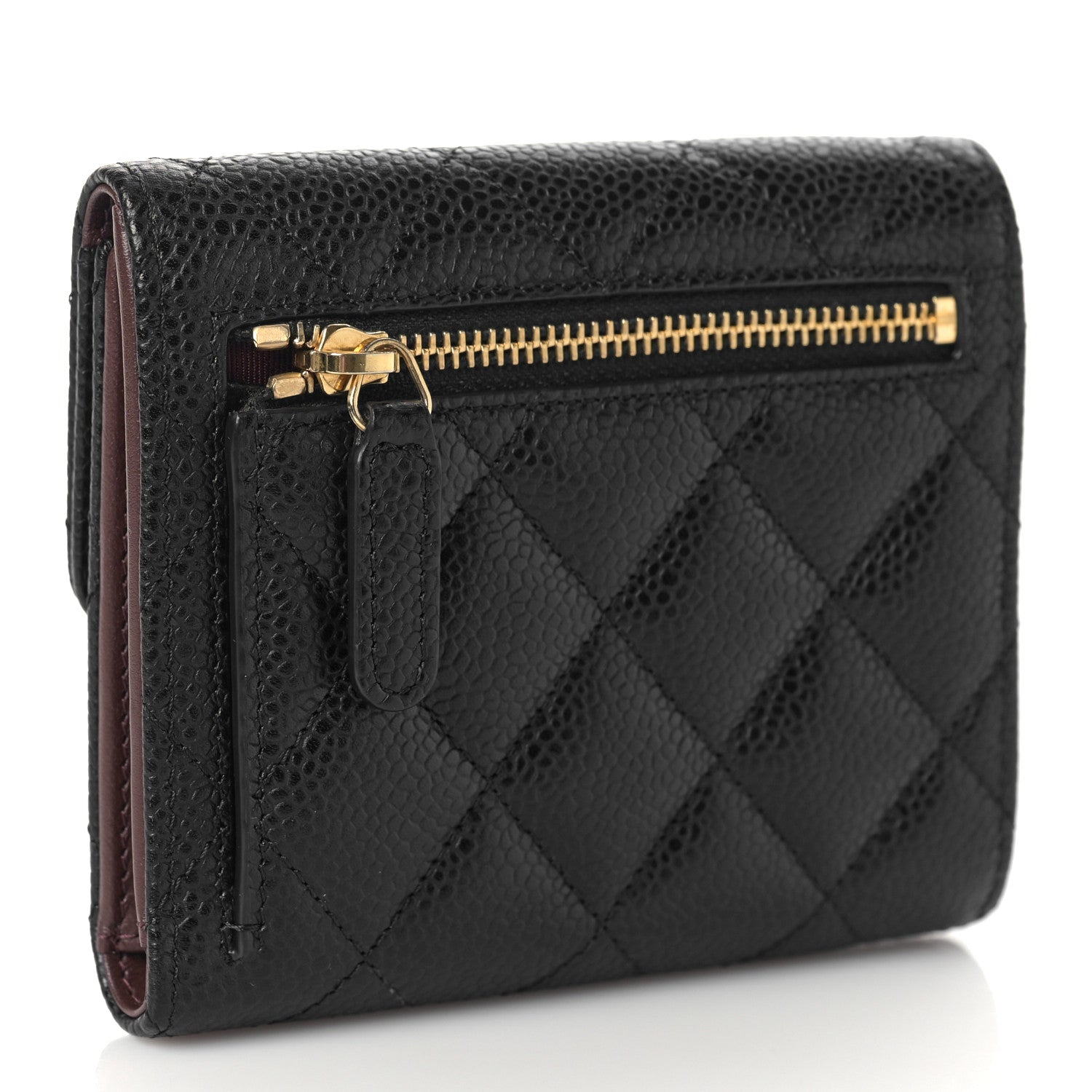 Chanel Caviar Quilted Compact Flap Wallet Black 3 of 11