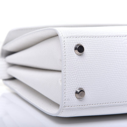 Balenciaga Patent Calfskin Lizard Embossed Medium Ghost Shoulder Bag Optic White 6 of 10
