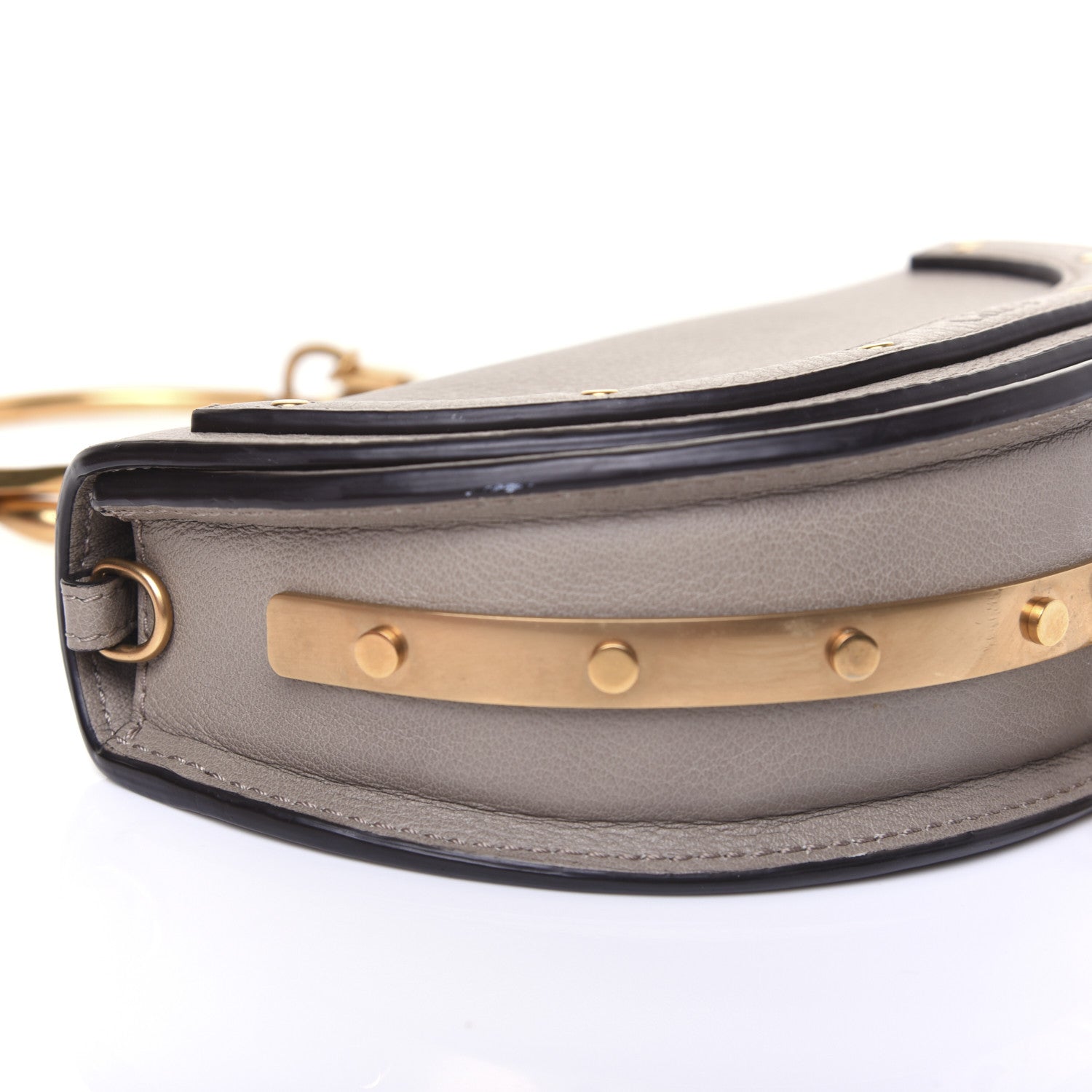 Chloe Calfskin Small Nile Bracelet Minaudiere Bag Motty Grey 6 of 14