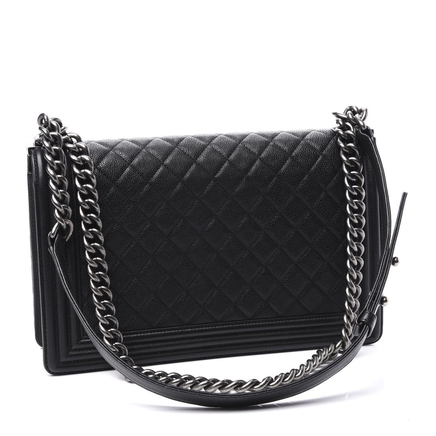 Caviar Quilted New Medium Boy Flap Black