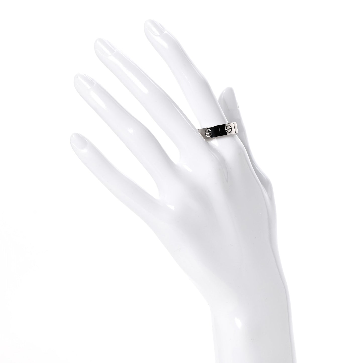 18K White Gold 6mm LOVE Ring 60 9