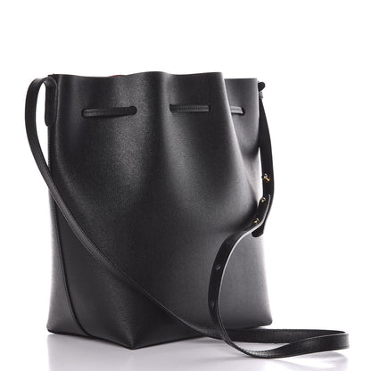 Mansur Gavriel Saffiano Bucket Bag Black Flamma 4 of 7