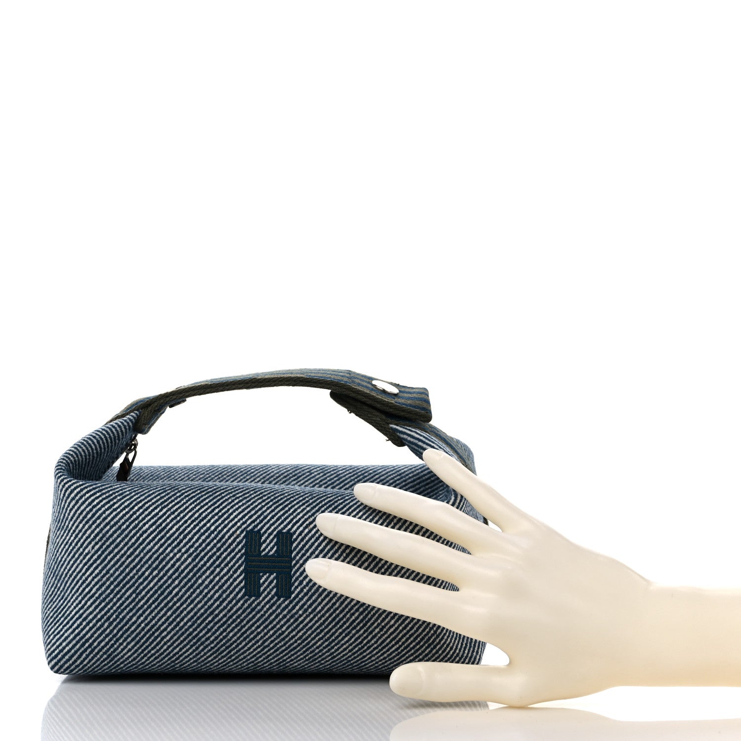 Hermes Wool Small Bride-A-Brac H Natte Pouch Bleu Abysse 2 of 8