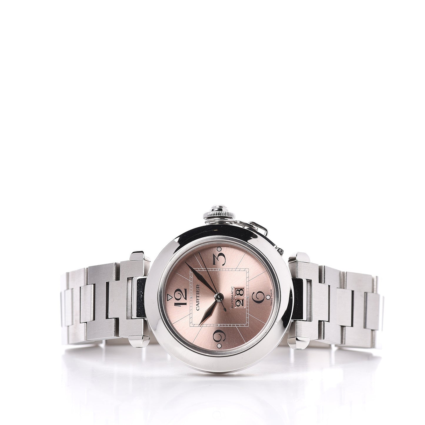 Stainless Steel 35mm Pasha C Big Date Automatic Watch Pink