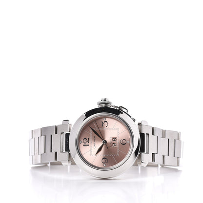 Cartier Stainless Steel 35mm Pasha C Big Date Automatic Watch Pink 3 of 7
