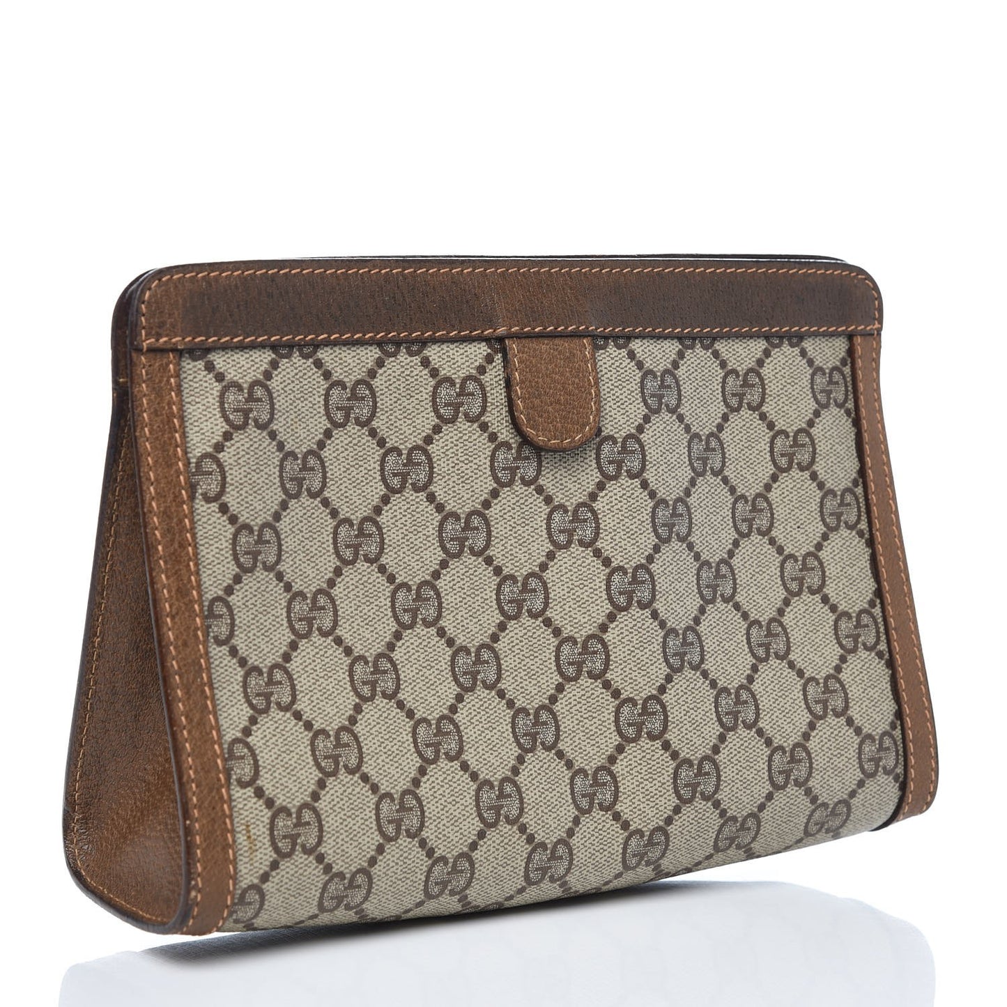 GG Plus Monogram Web Pouch Brown