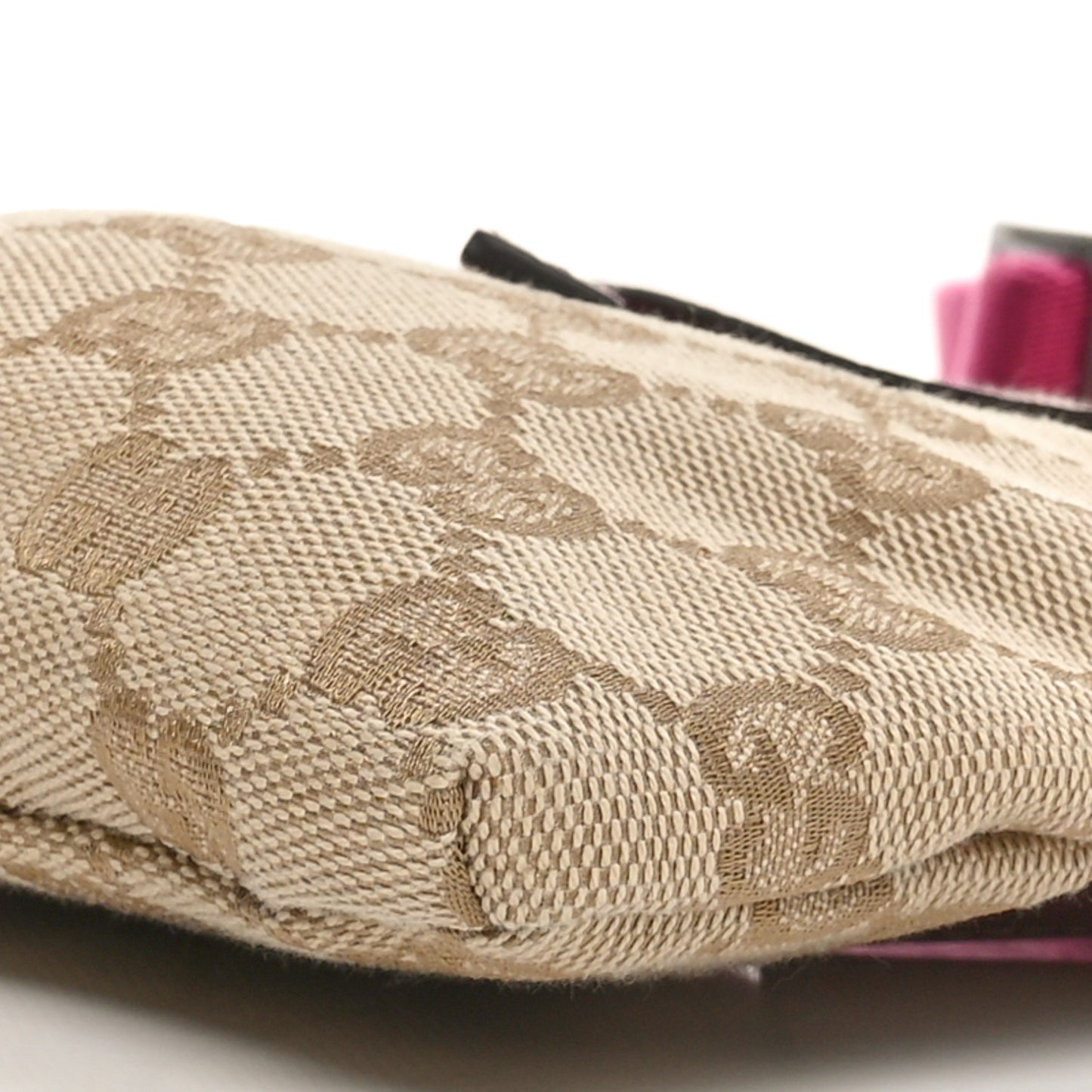 GG Monogram Web Double Pocket Belt Bag Pink
